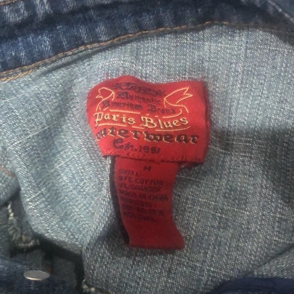 Paris Blues Y2K Crop Denim Jacket M - Picture 4 of 4